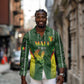 Mali Football Custom Long Sleeve Button Shirt Eagles Of Mali Rising - African Pride