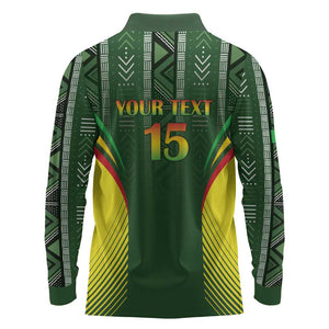 Mali Football Custom Long Sleeve Polo Shirt Eagles Of Mali Rising - African Pride