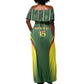 Mali Football Custom Off Shoulder Maxi Dress Eagles Of Mali Rising - African Pride