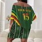 Mali Football Custom Off Shoulder Short Dress Eagles Of Mali Rising - African Pride