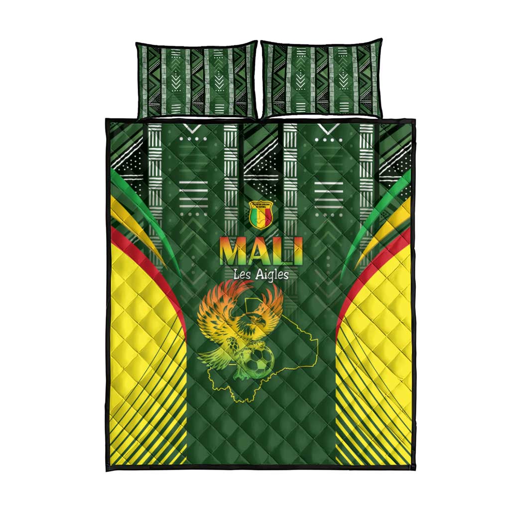 Mali Football Quilt Bed Set Eagles Of Mali Rising - African Pride