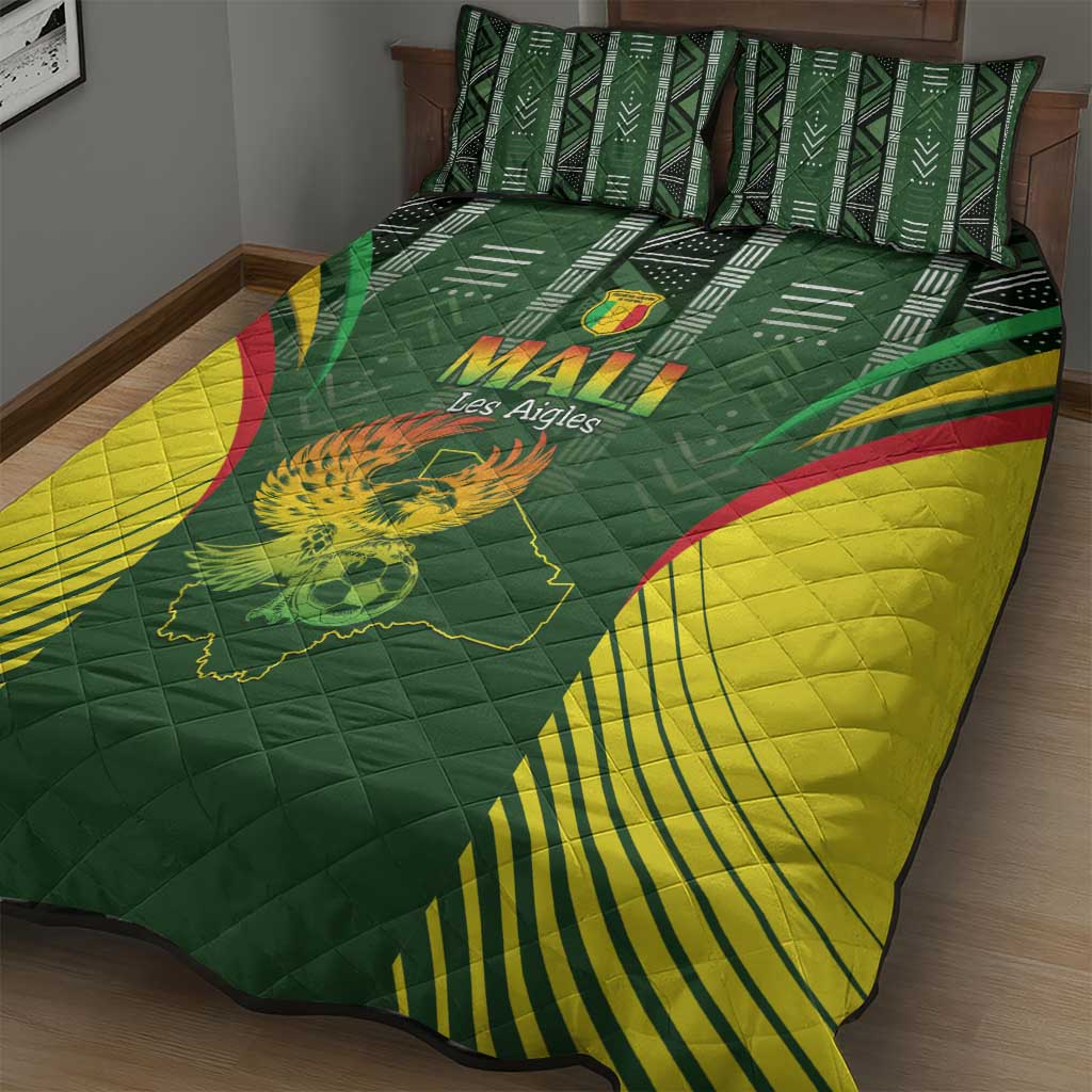 Mali Football Quilt Bed Set Eagles Of Mali Rising - African Pride
