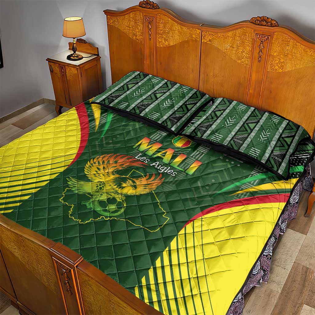 Mali Football Quilt Bed Set Eagles Of Mali Rising - African Pride