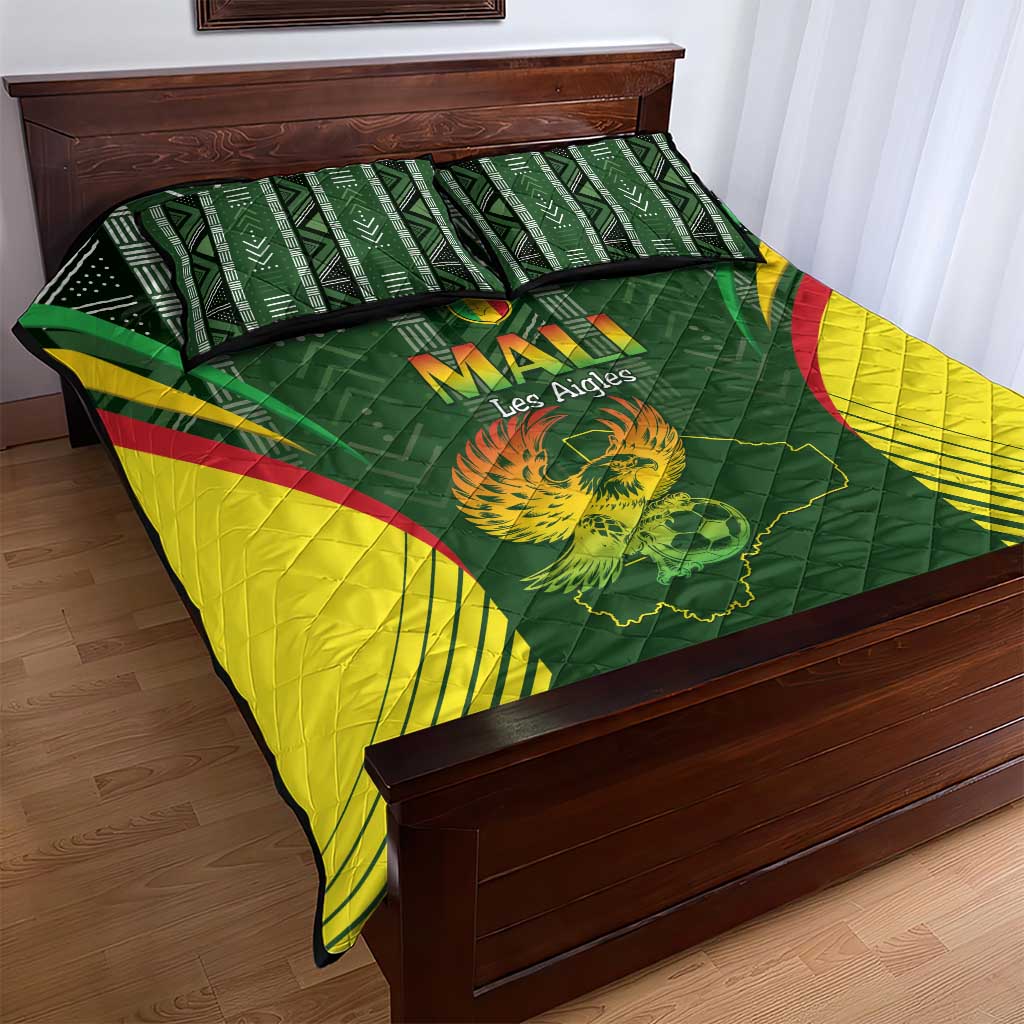 Mali Football Quilt Bed Set Eagles Of Mali Rising - African Pride