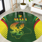 Mali Football Round Carpet Eagles Of Mali Rising - African Pride