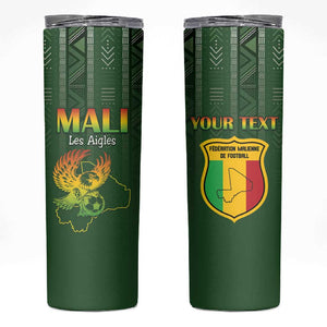 Mali Football Custom Skinny Tumbler Eagles Of Mali Rising - African Pride