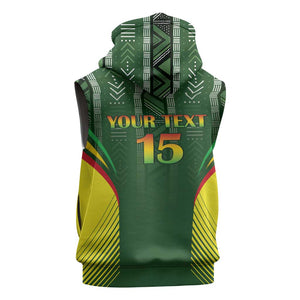 Mali Football Custom Sleeveless Zip Hoodie Eagles Of Mali Rising - African Pride