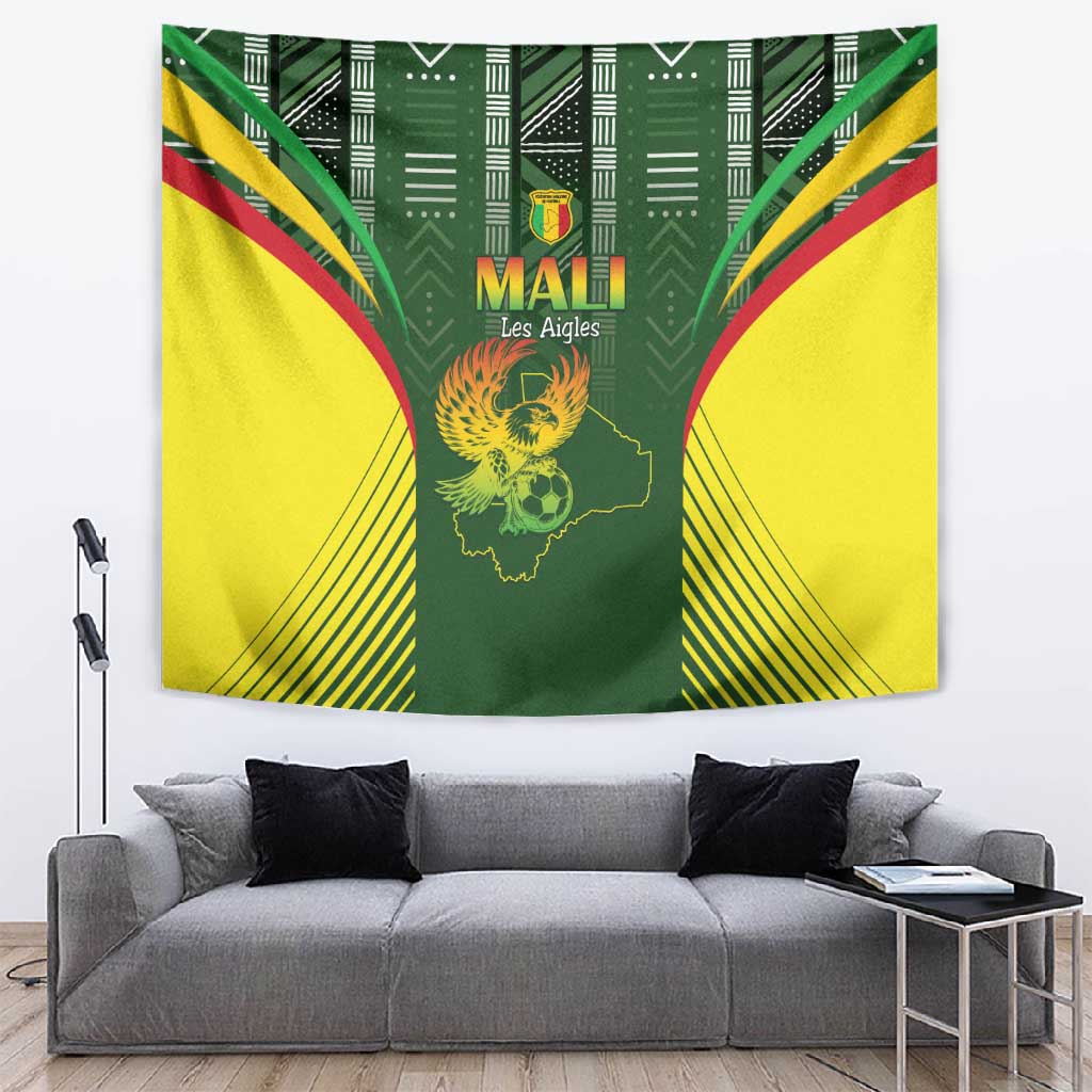 Mali Football Tapestry Eagles Of Mali Rising - African Pride