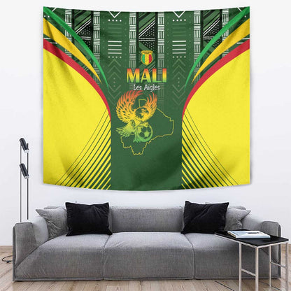 Mali Football Tapestry Eagles Of Mali Rising - African Pride