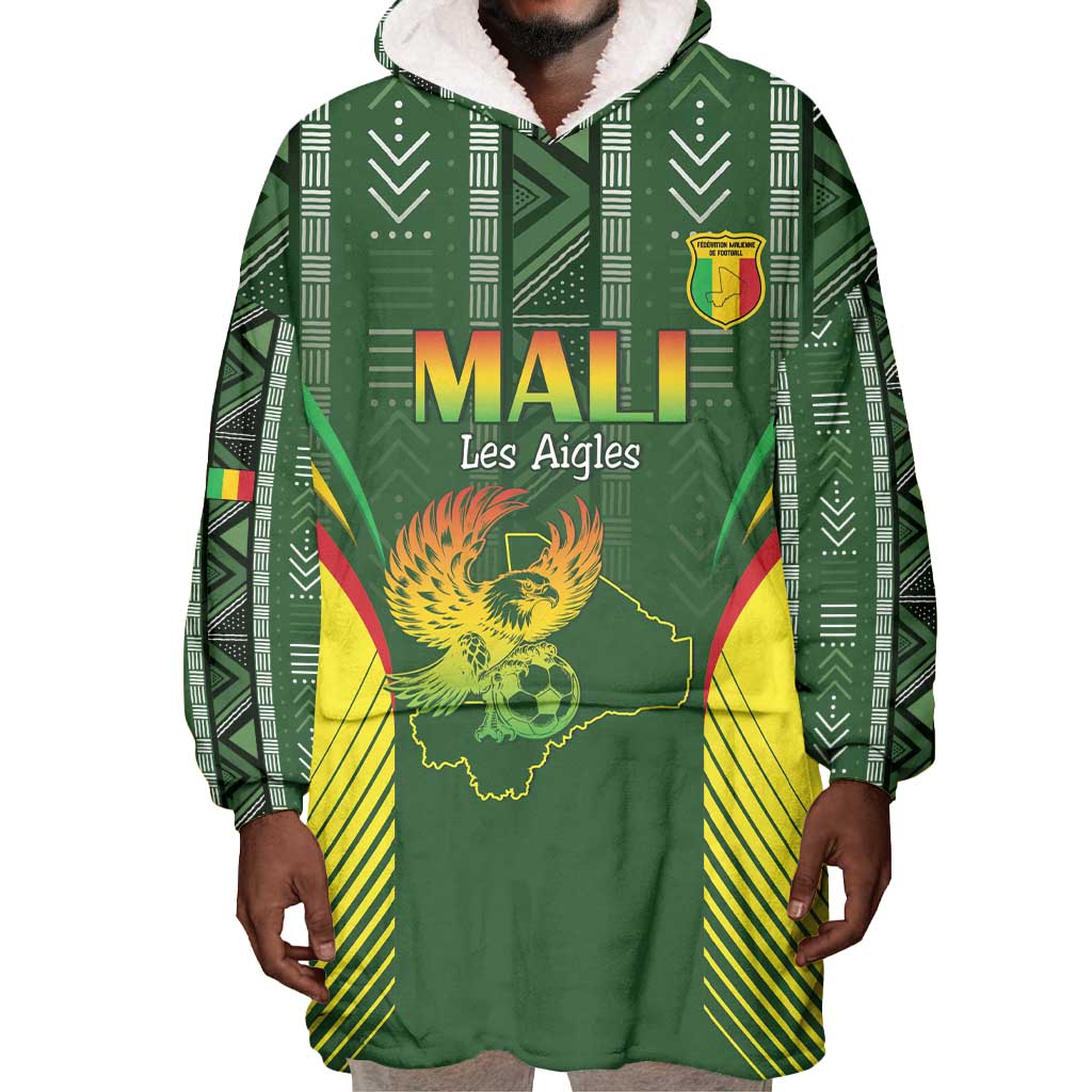 Mali Football Custom Wearable Blanket Hoodie Eagles Of Mali Rising - African Pride
