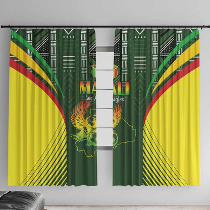 Mali Football Window Curtain Eagles Of Mali Rising - African Pride