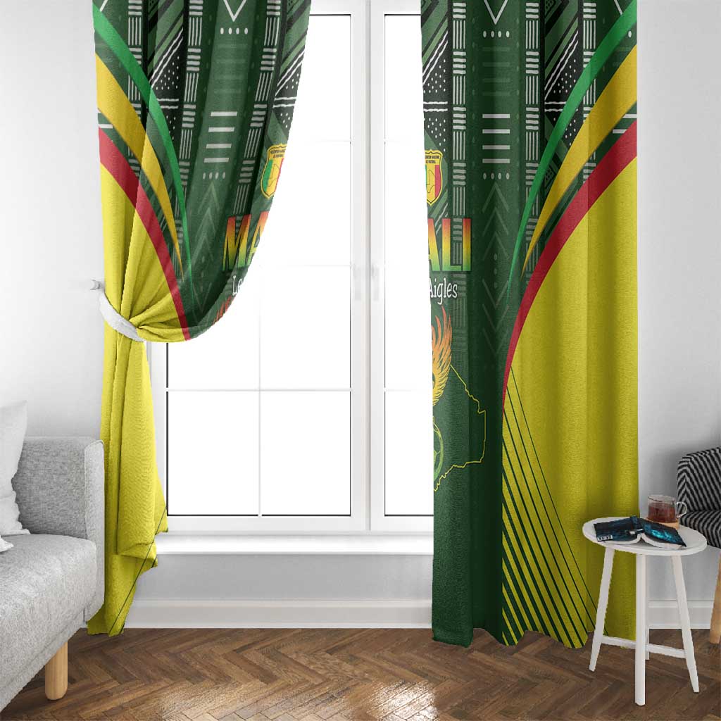 Mali Football Window Curtain Eagles Of Mali Rising - African Pride