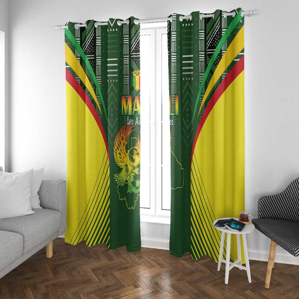 Mali Football Window Curtain Eagles Of Mali Rising - African Pride