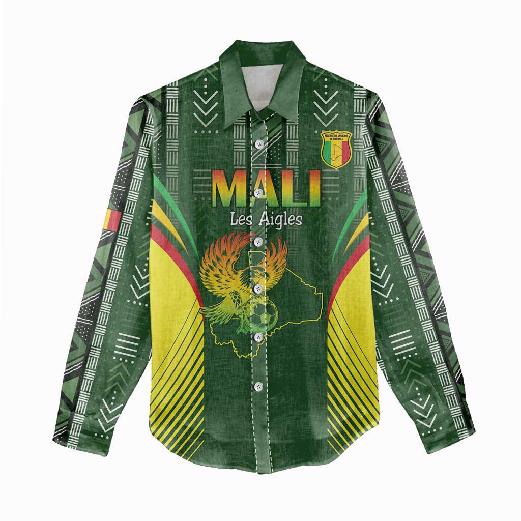 Mali Football Custom Women Casual Shirt Eagles Of Mali Rising - African Pride