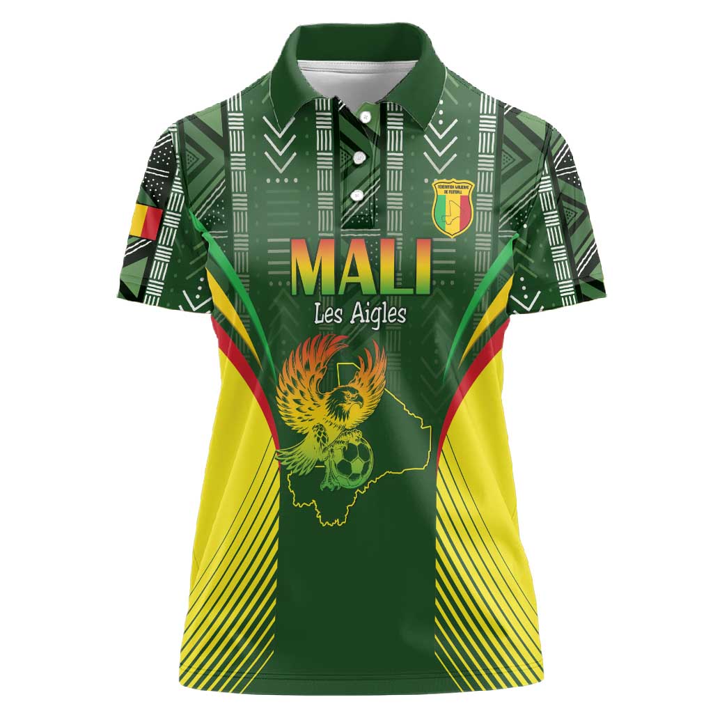 Mali Football Custom Women Polo Shirt Eagles Of Mali Rising LT15