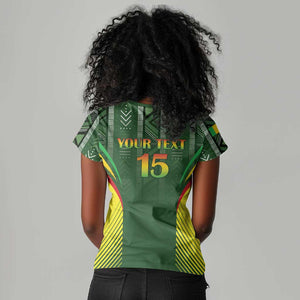 Mali Football Custom Women V-Neck T-Shirt Eagles Of Mali Rising LT15