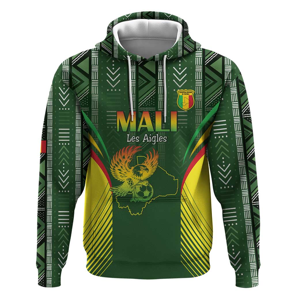 Mali Football Custom Zip Hoodie Eagles Of Mali Rising - African Pride
