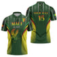 Custom Mali Football Zipper Polo Shirt Go Champions Les Aigles
