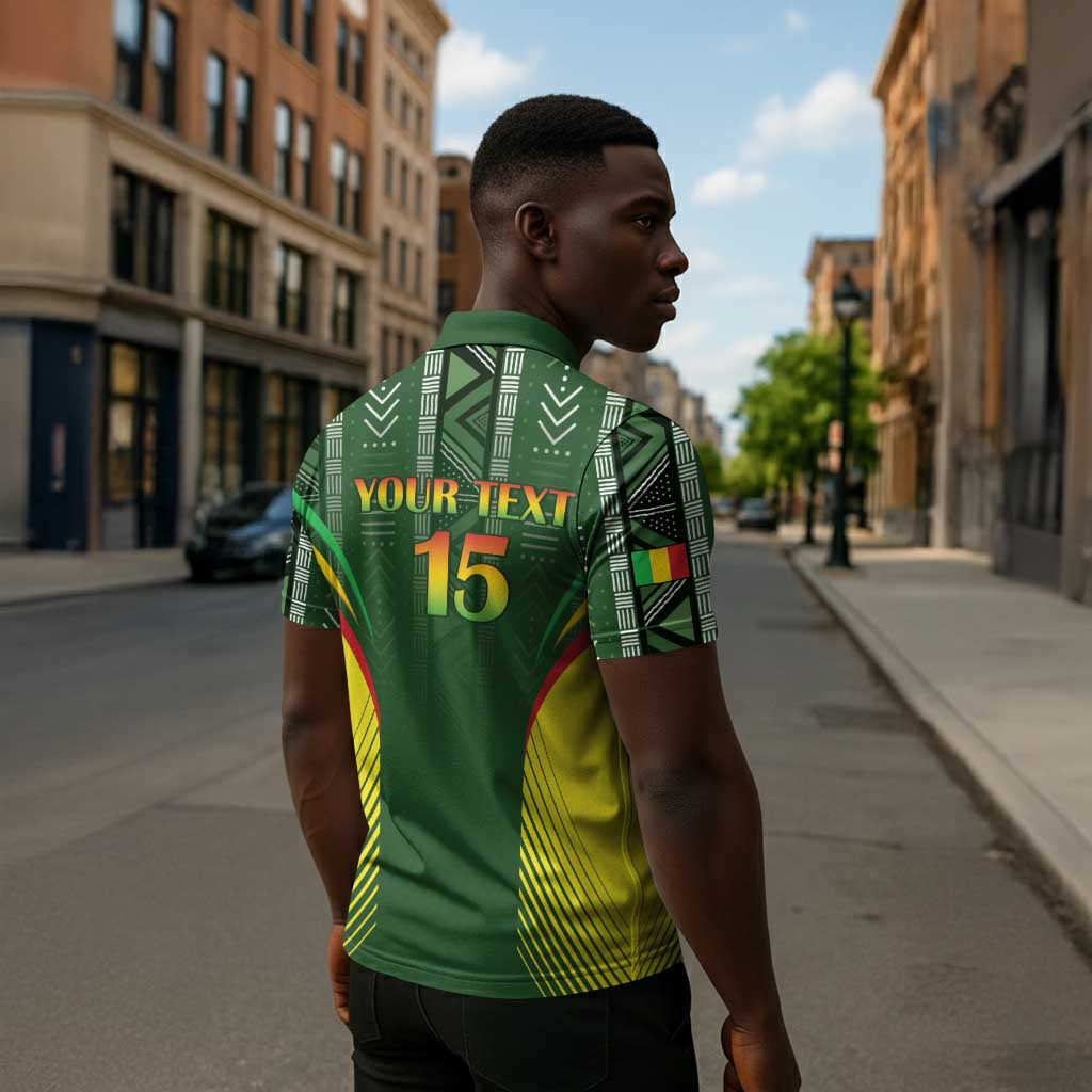 Custom Mali Football Zipper Polo Shirt Go Champions Les Aigles