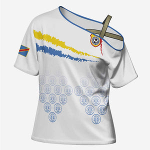 Custom DR Congo Football Cross Shoulder Shirt Road To Champions