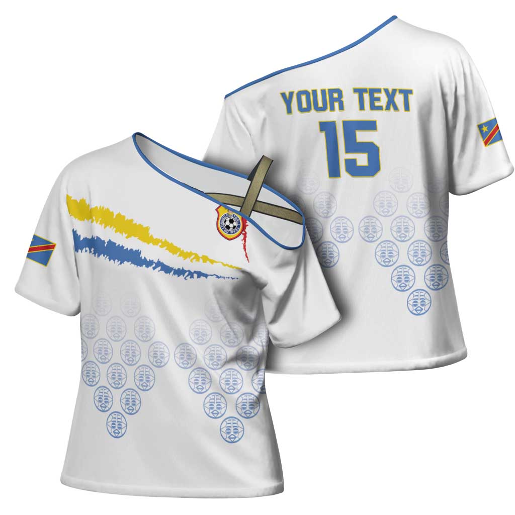 Custom DR Congo Football Cross Shoulder Shirt Road To Champions