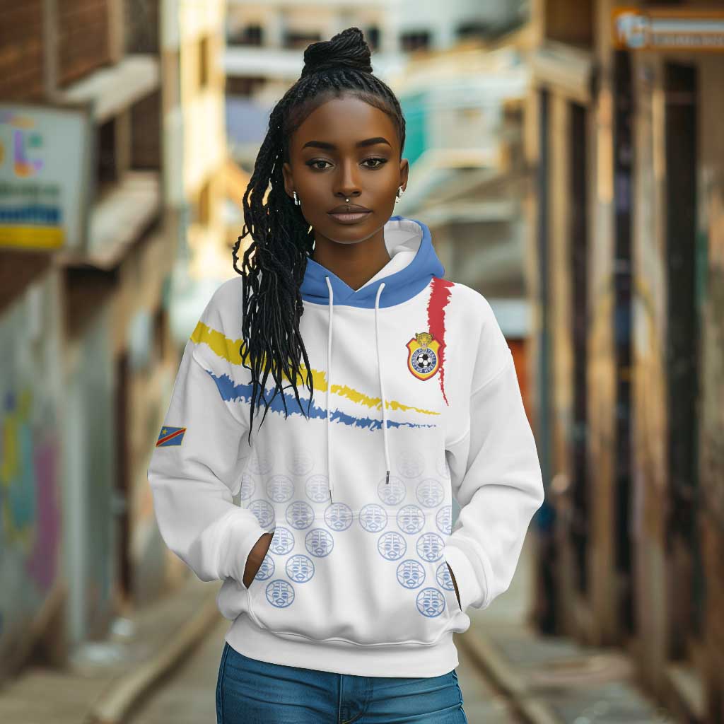 DR Congo Football Custom Hoodie Leopards To The Top - African Pride