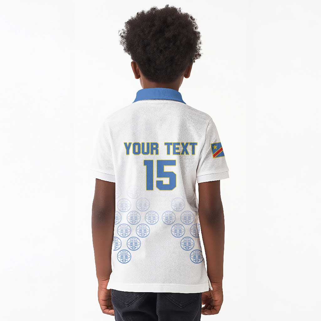 DR Congo Football Custom Kid Polo Shirt Leopards To The Top LT15