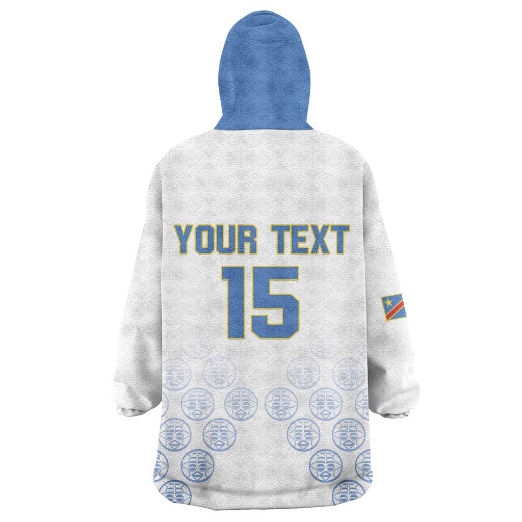 DR Congo Football Custom Kid Wearable Blanket Hoodie Leopards To The Top - African Pride