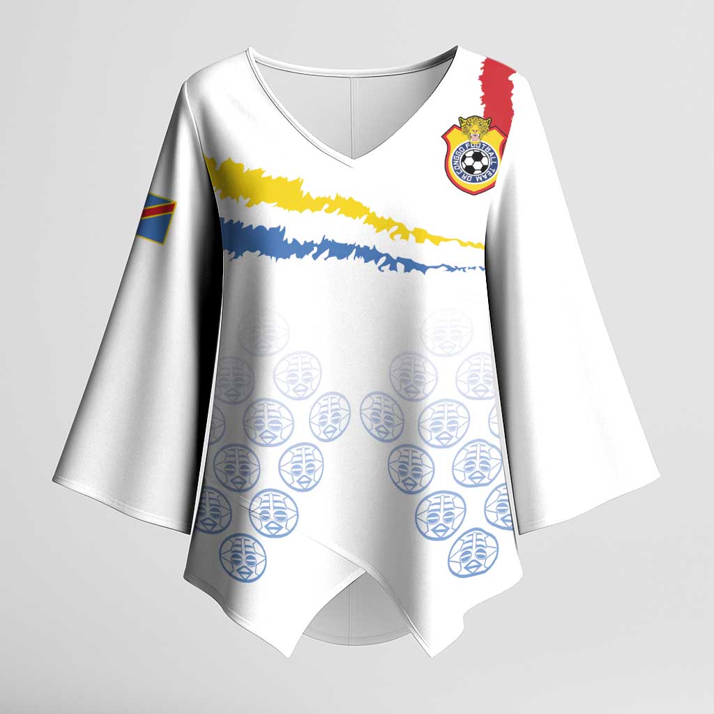 Custom DR Congo Football Kimono Sleeve Blouse Road To Champions