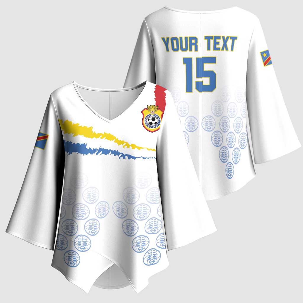 Custom DR Congo Football Kimono Sleeve Blouse Road To Champions