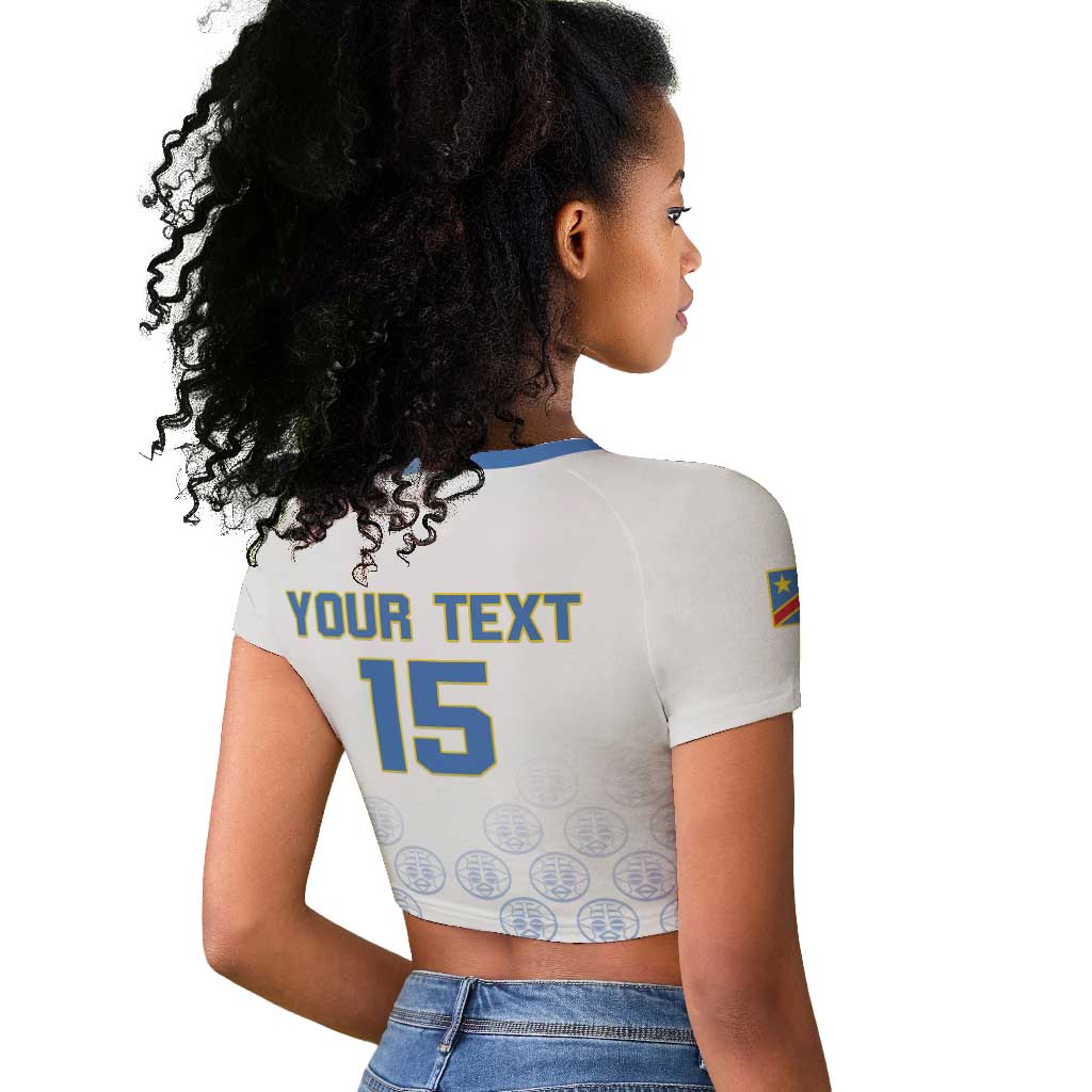 DR Congo Football Custom Raglan Cropped T shirt Leopards To The Top LT15