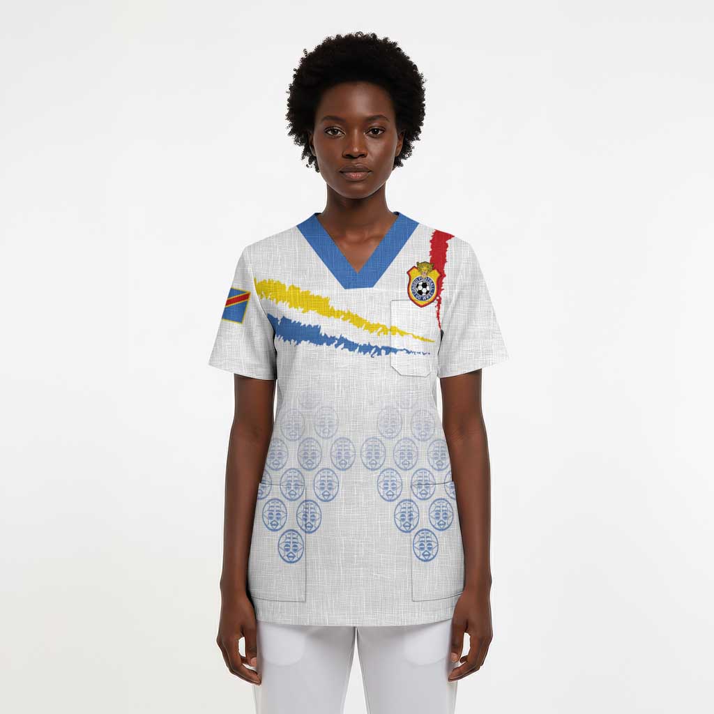 DR Congo Football Custom Scrub Top Leopards To The Top - African Pride