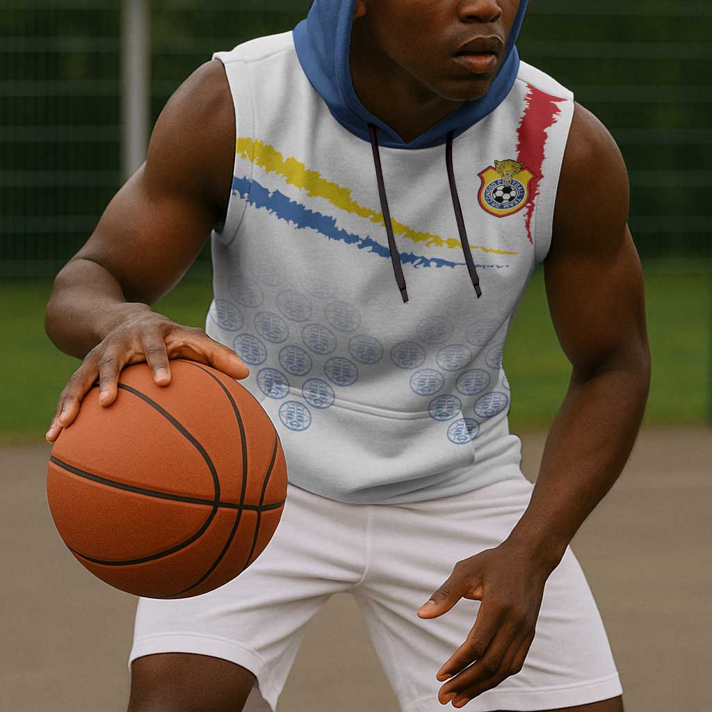 DR Congo Football Custom Sleeveless Hoodie Leopards To The Top - African Pride