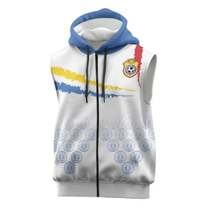 DR Congo Football Custom Sleeveless Zip Hoodie Leopards To The Top - African Pride