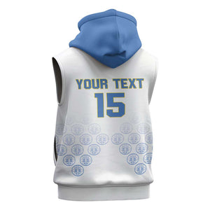 DR Congo Football Custom Sleeveless Zip Hoodie Leopards To The Top - African Pride