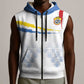 DR Congo Football Custom Sleeveless Zip Hoodie Leopards To The Top - African Pride