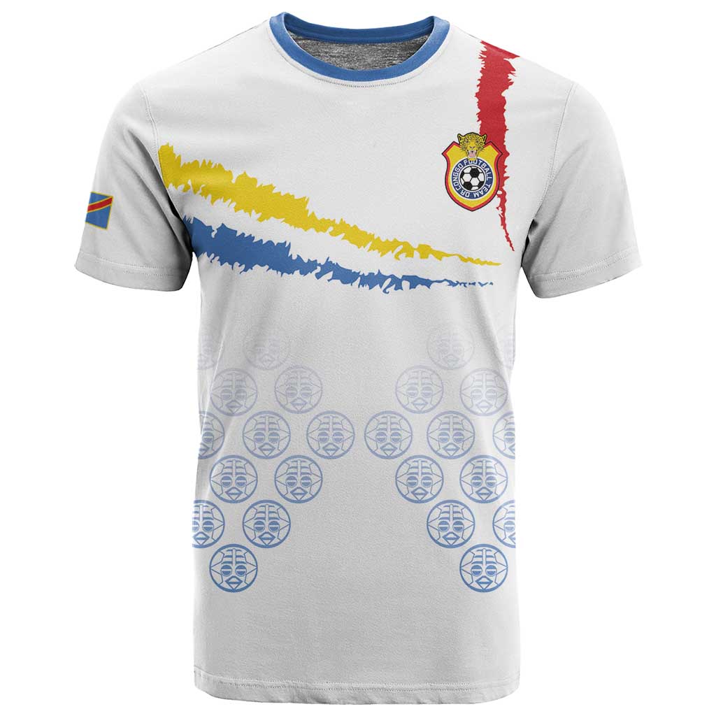DR Congo Football Custom T shirt Leopards To The Top - African Pride