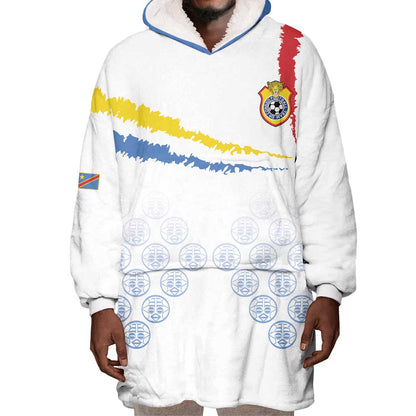 DR Congo Football Custom Wearable Blanket Hoodie Leopards To The Top - African Pride
