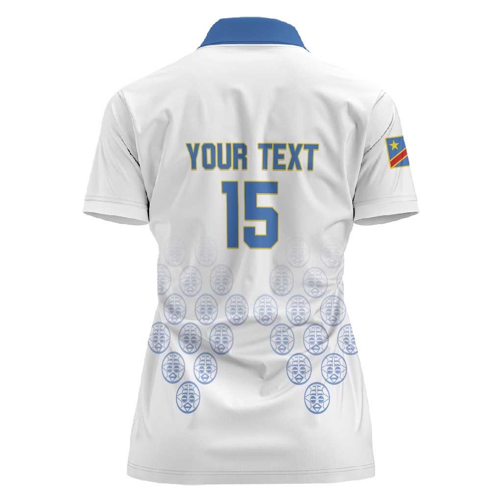 DR Congo Football Custom Women Polo Shirt Leopards To The Top LT15