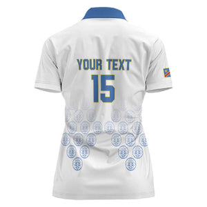 DR Congo Football Custom Women Polo Shirt Leopards To The Top - African Pride