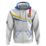 DR Congo Football Custom Zip Hoodie Leopards To The Top - African Pride