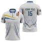 Custom DR Congo Football Zipper Polo Shirt Road To Champions