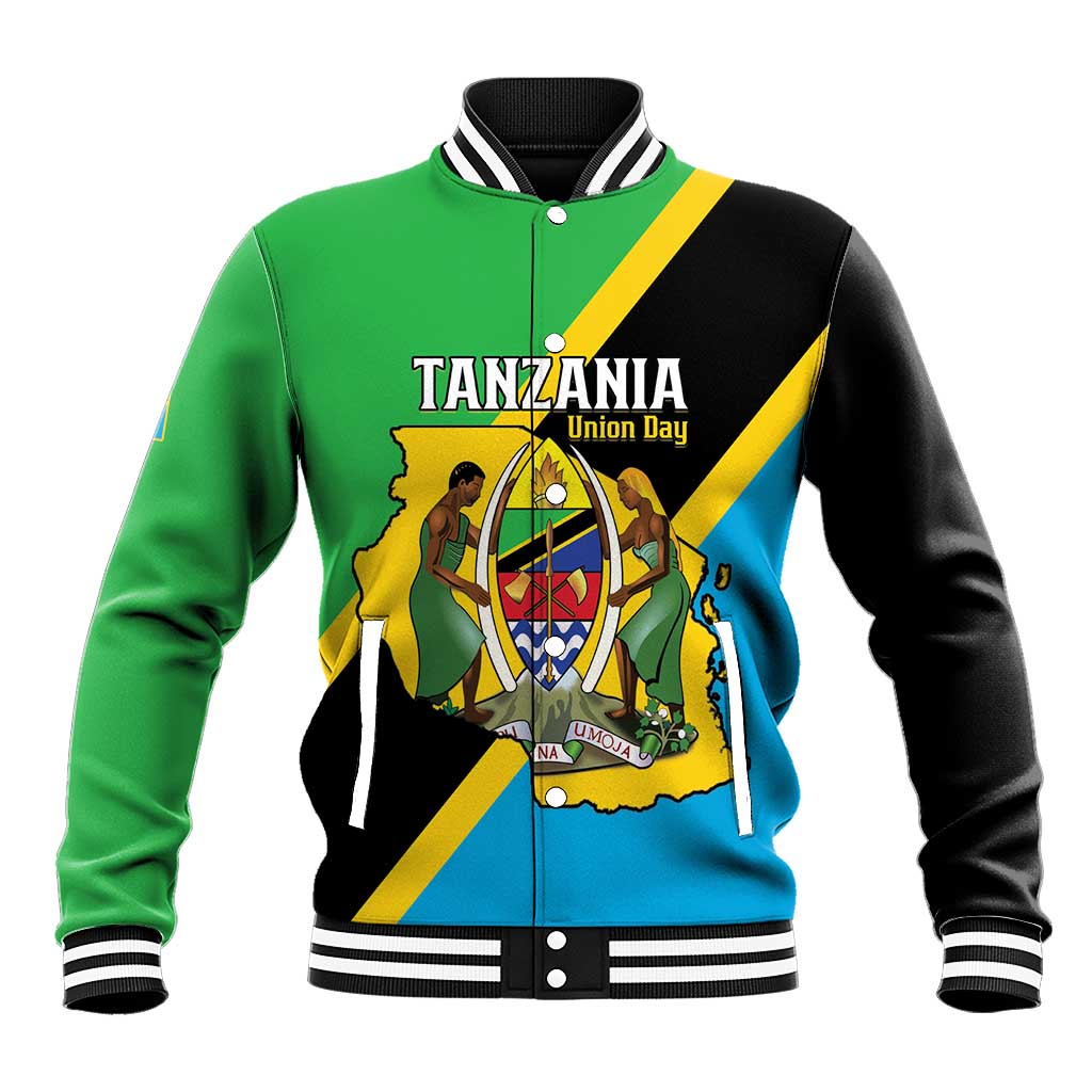 Personalised Afro Tanzania Baseball Jacket Happy Union Day