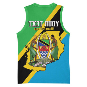 Personalised Afro Tanzania Basketball Jersey Happy Union Day - African Pride