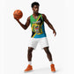 Personalised Afro Tanzania Basketball Jersey Happy Union Day - African Pride