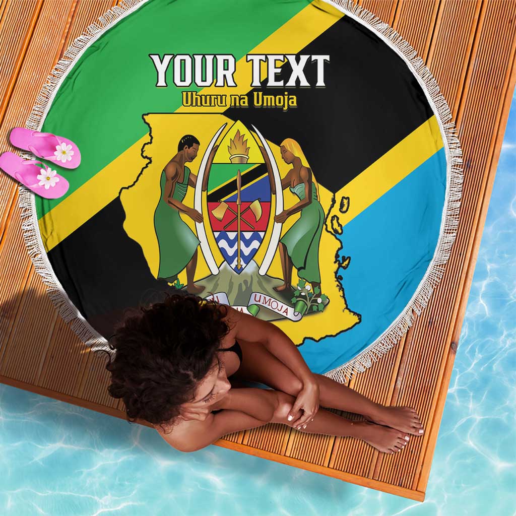 Personalised Afro Tanzania Beach Blanket Happy Union Day