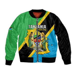 Personalised Afro Tanzania Bomber Jacket Happy Union Day