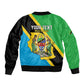 Personalised Afro Tanzania Bomber Jacket Happy Union Day