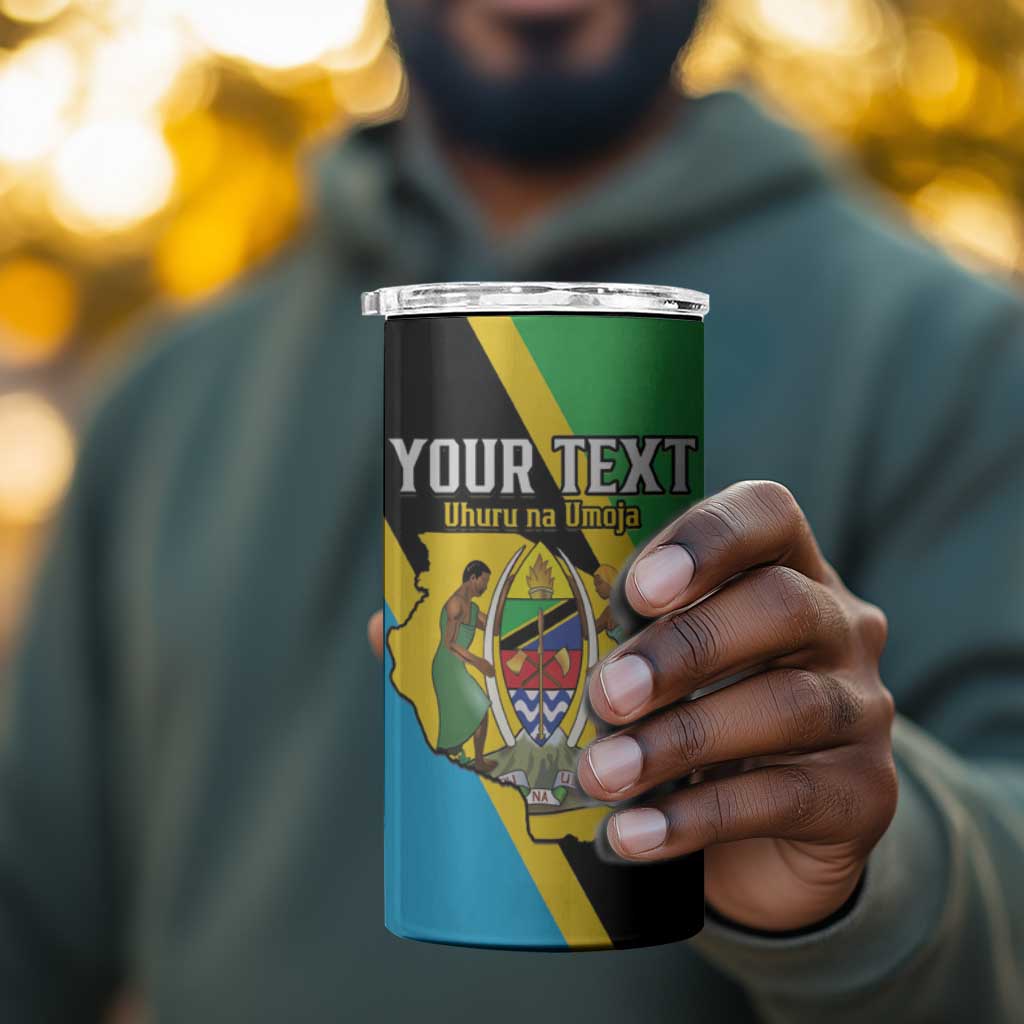 Personalised Afro Tanzania 4 in 1 Can Cooler Tumbler Happy Union Day