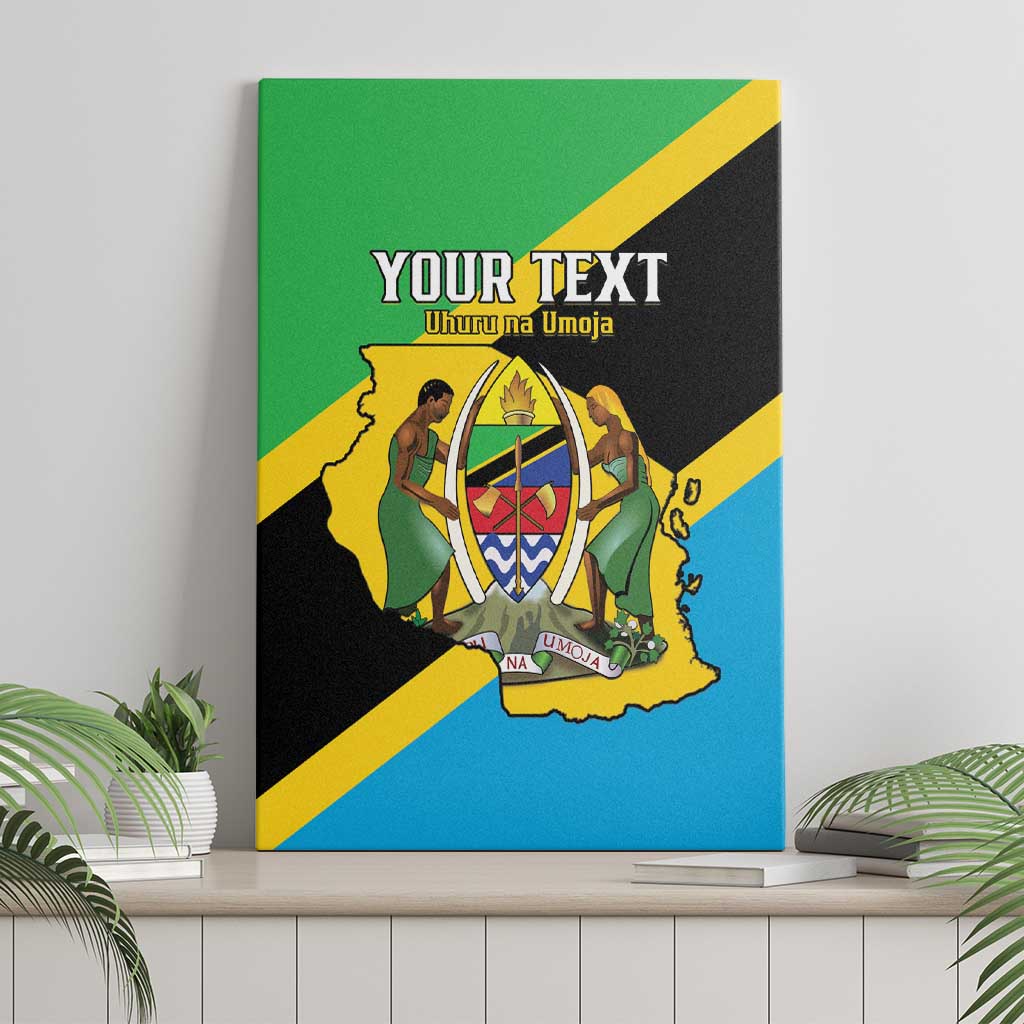 Personalised Afro Tanzania Canvas Wall Art Happy Union Day